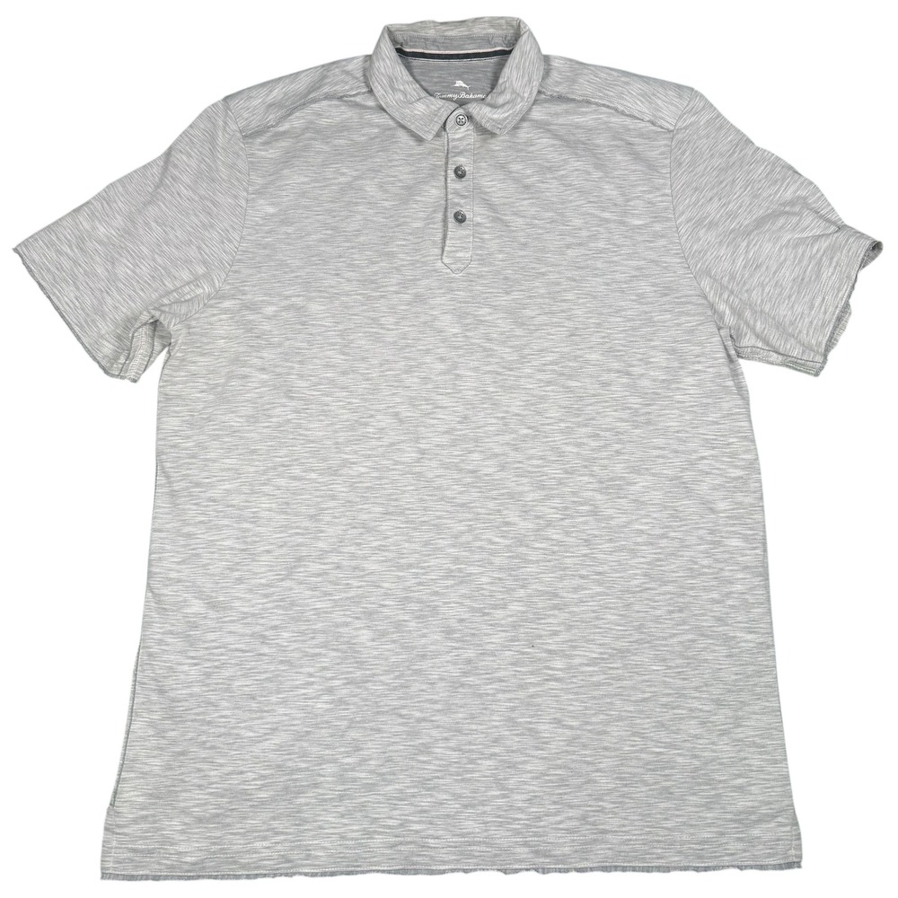 Tommy Bahama Islandzone Mens Polo Shirt M/M Gray UPF 30 Short Sleeve Golf